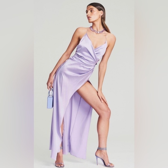 Retrofete ceres silk dress in lavender NWT - Picture 3 of 10